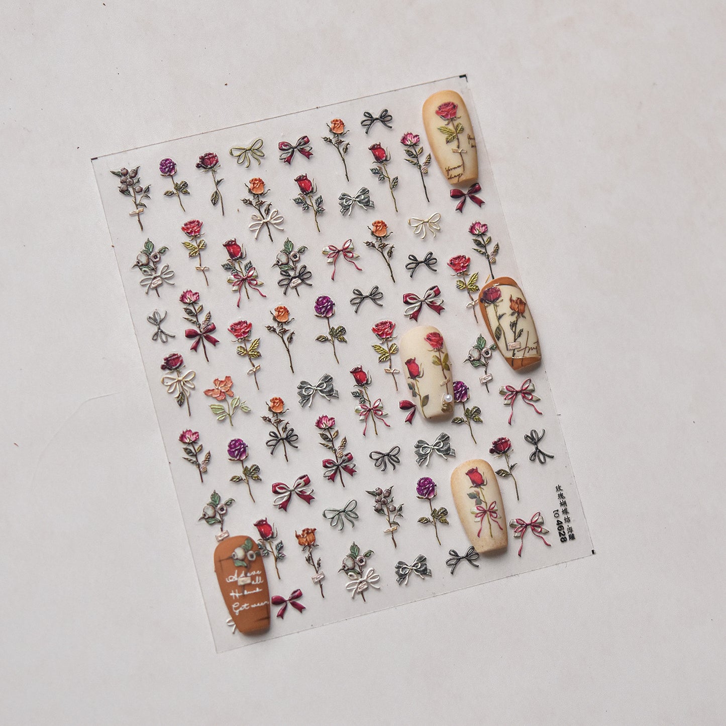 Hello Claws | Rose Bowknot Nail Deco Sticker