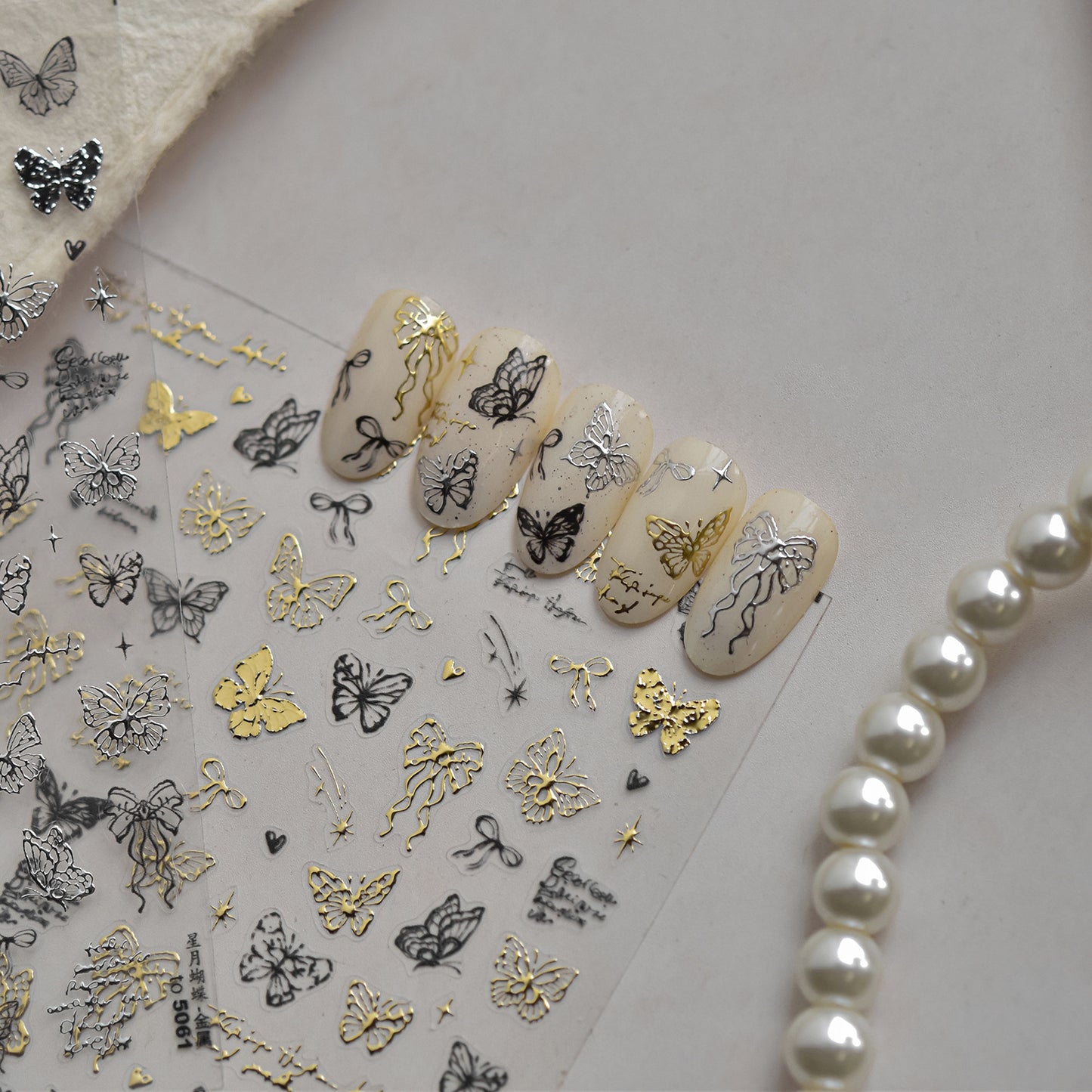 Hello Claws | Butterfly And Bowknot Hot Stamping Nail Deco Sticker