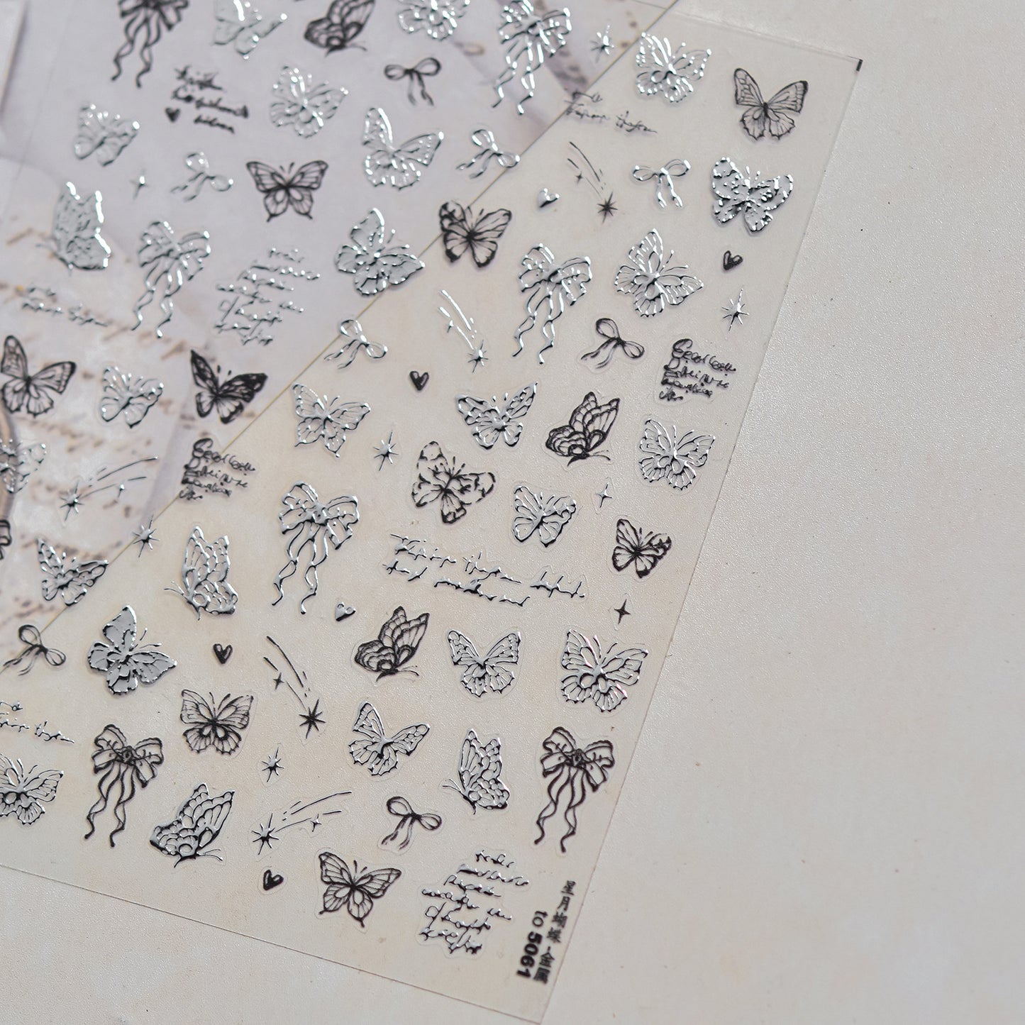 Hello Claws | Butterfly And Bowknot Hot Stamping Nail Deco Sticker