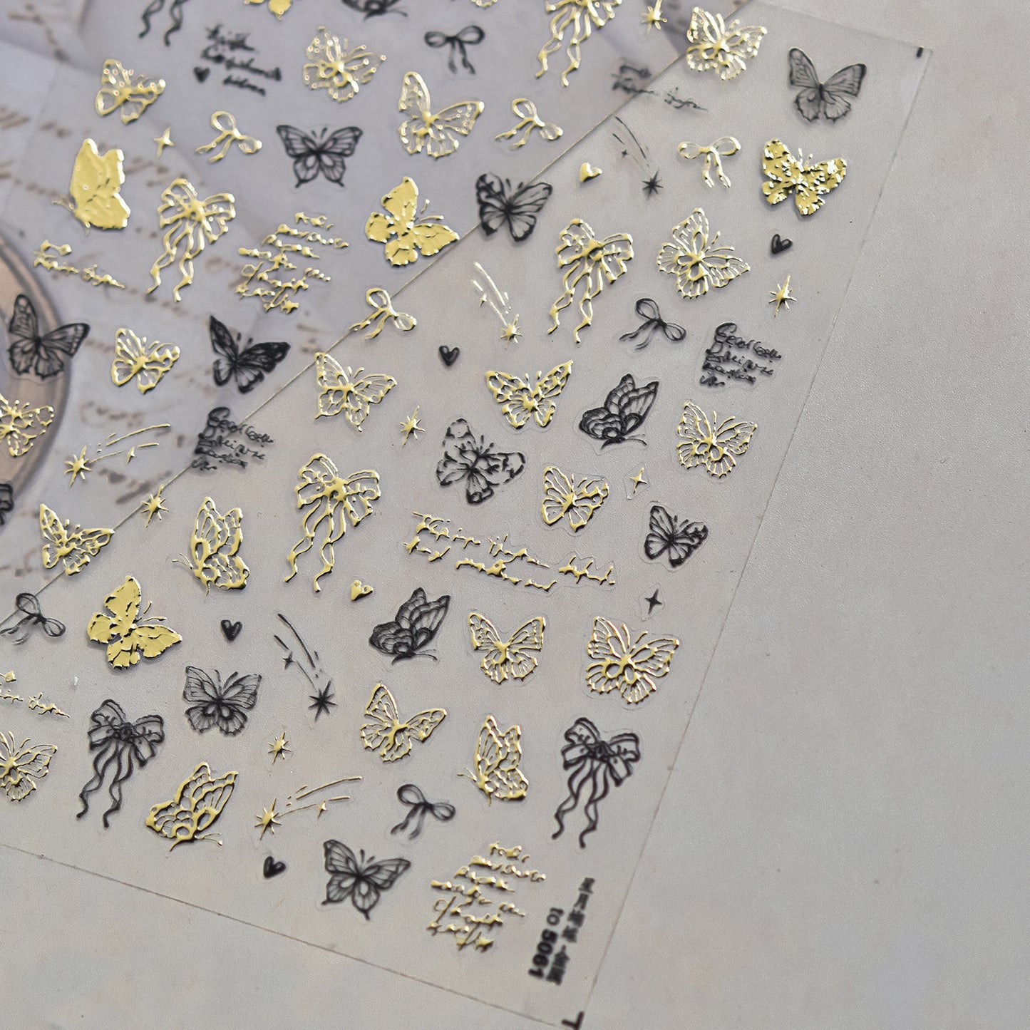 Hello Claws | Butterfly And Bowknot Hot Stamping Nail Deco Sticker