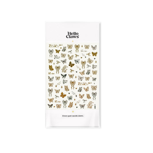 Hello Claws | Butterfly And Bowknot Hot Stamping Nail Deco Sticker