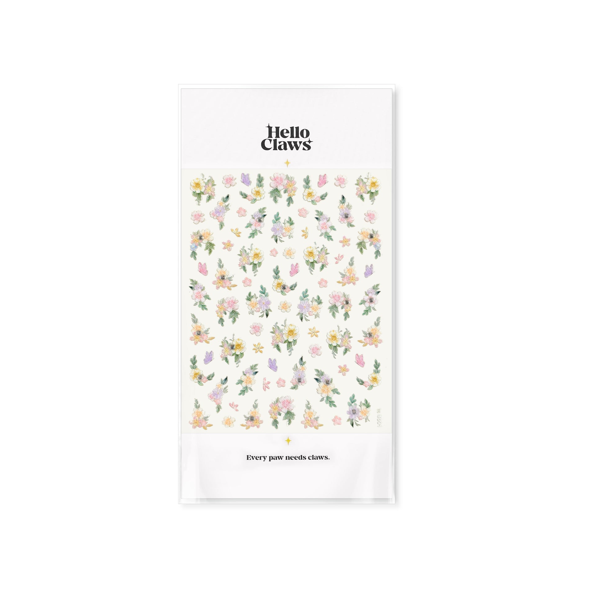 Floral patterned product with 'Hello Clove' branding on a white background