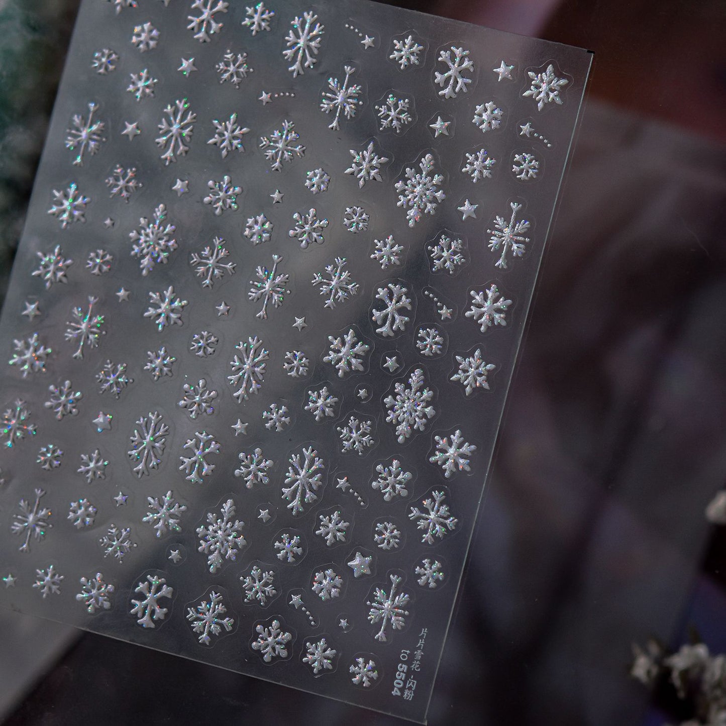 Hello Claws | Winter Snow Shimmer Powder Nail Deco Sticker