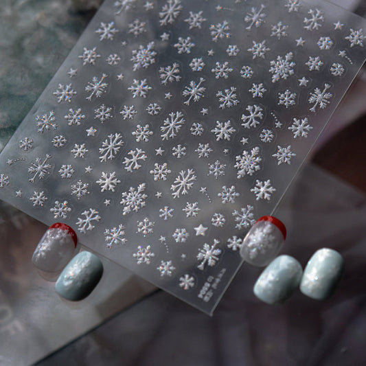 Hello Claws | Winter Snow Shimmer Powder Nail Deco Sticker 