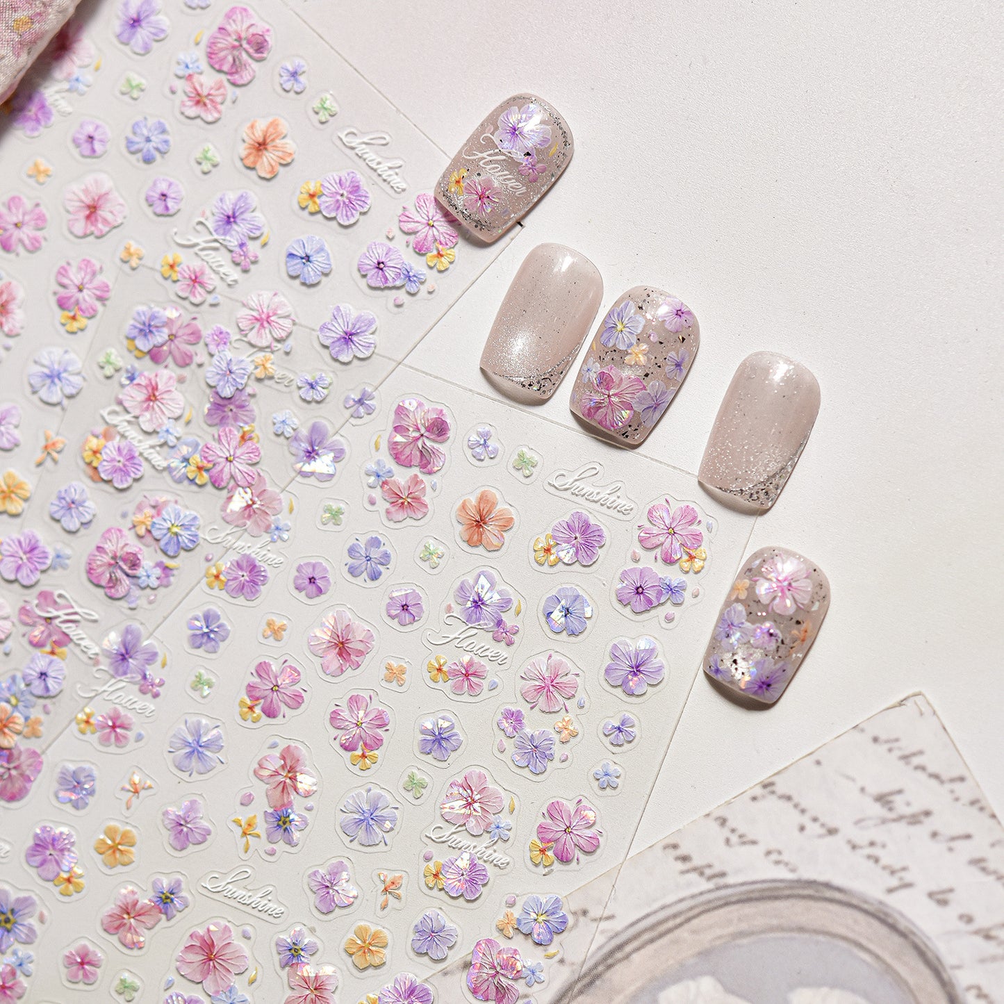 Hello Claws | Vintage Dried Flower Nail Deco Sticker