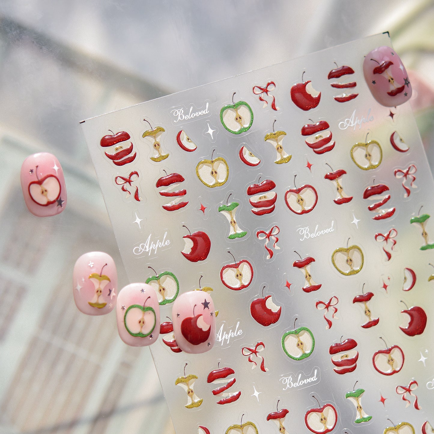 Hello Claws | Apple Bowknot Nail Deco Sticker