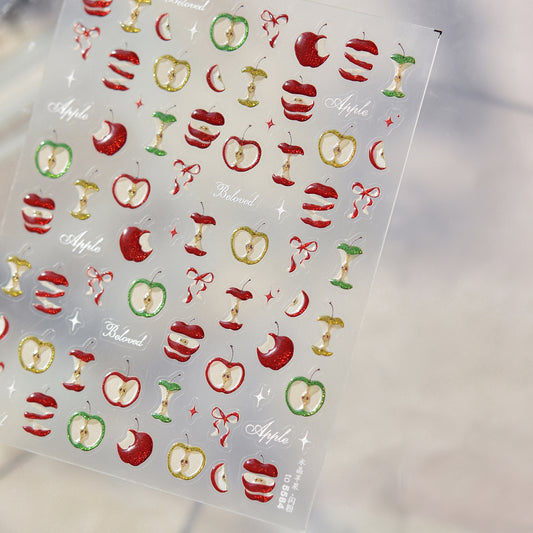 Hello Claws | Apple Bowknot Nail Deco Sticker
