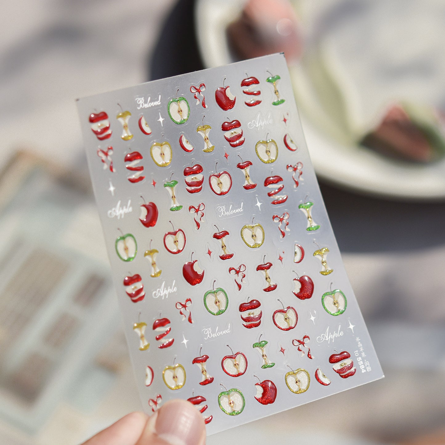Hello Claws | Apple Bowknot Nail Deco Sticker