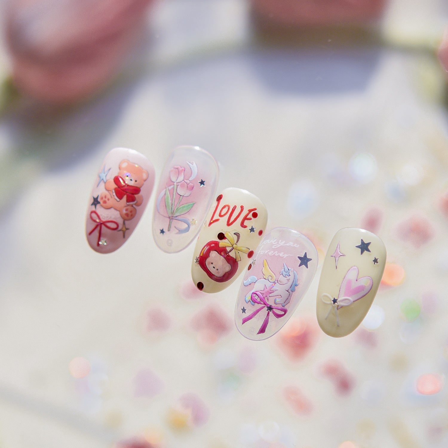Hello Claws | Bear Apple Cake Nail Deco Sticker 