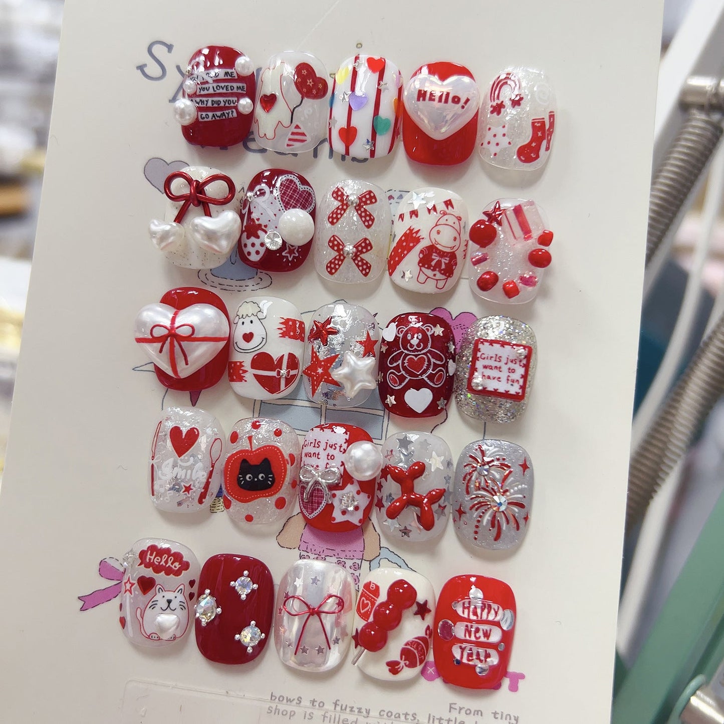 Hello Claws | Red Graffiti Nail Deco Sticker 