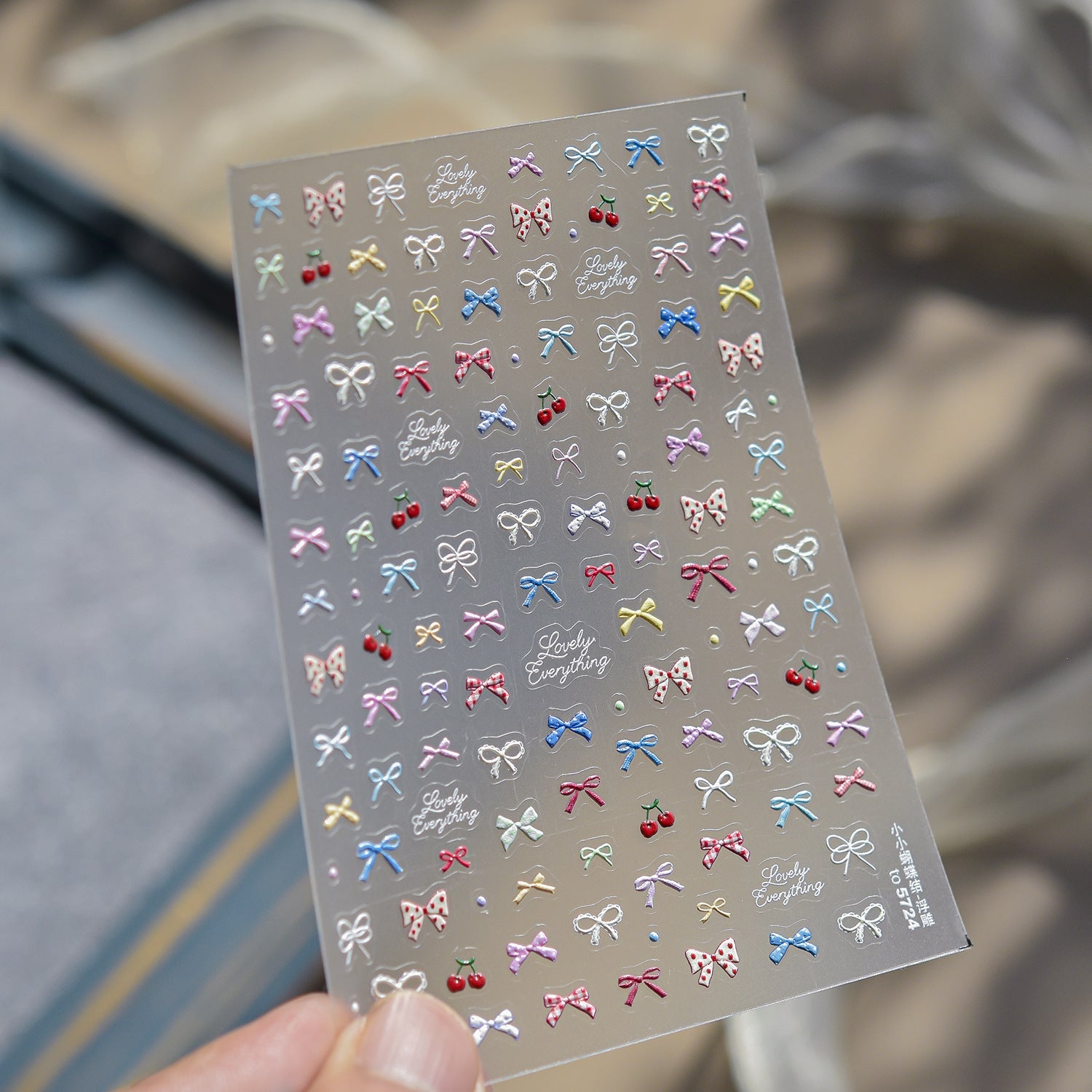 Hello Claws | Mini Colourful Bowknot And Cherry Nail Deco Sticker 
