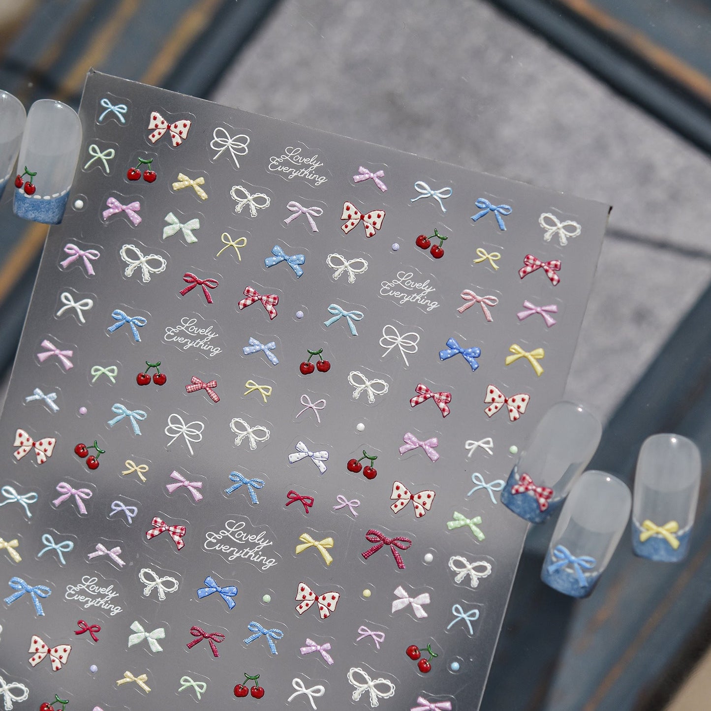 Hello Claws | Mini Colourful Bowknot And Cherry Nail Deco Sticker 