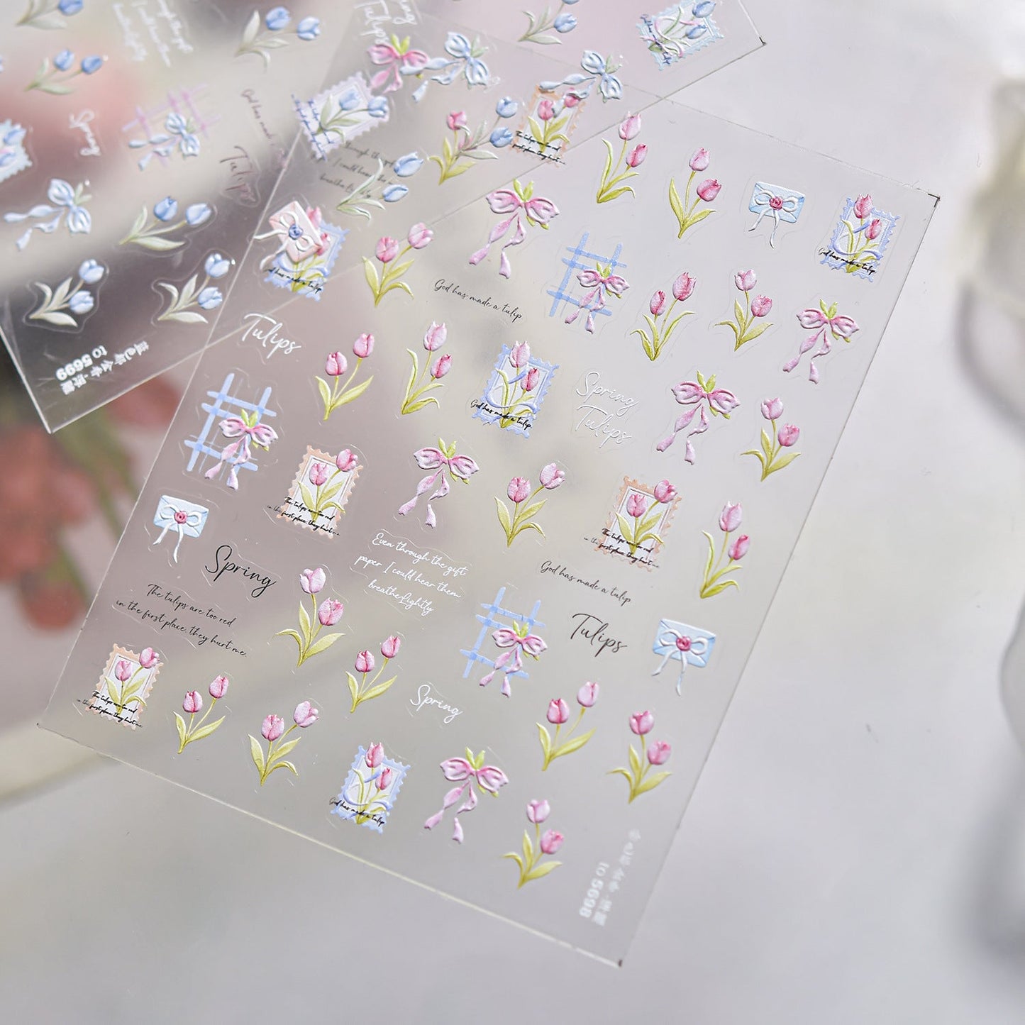 Hello Claws | Blue Tulip Nail Deco Sticker 