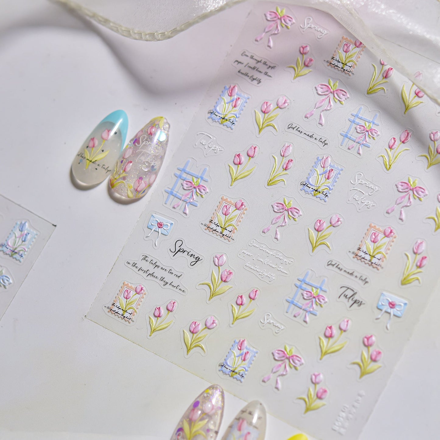 Hello Claws | Blue Tulip Nail Deco Sticker 