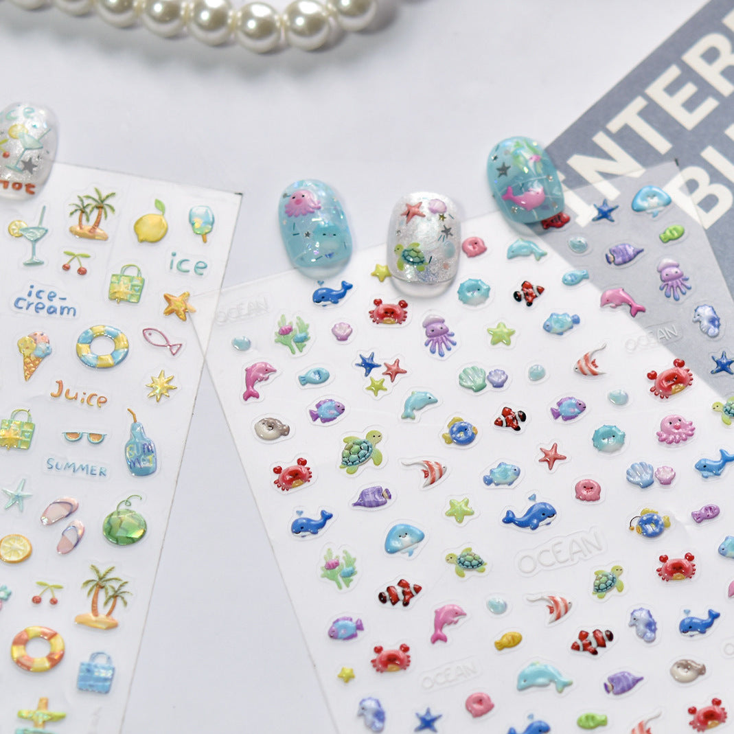 Hello Claws | Sweet Summer Mini Fish Nail Deco Sticker 