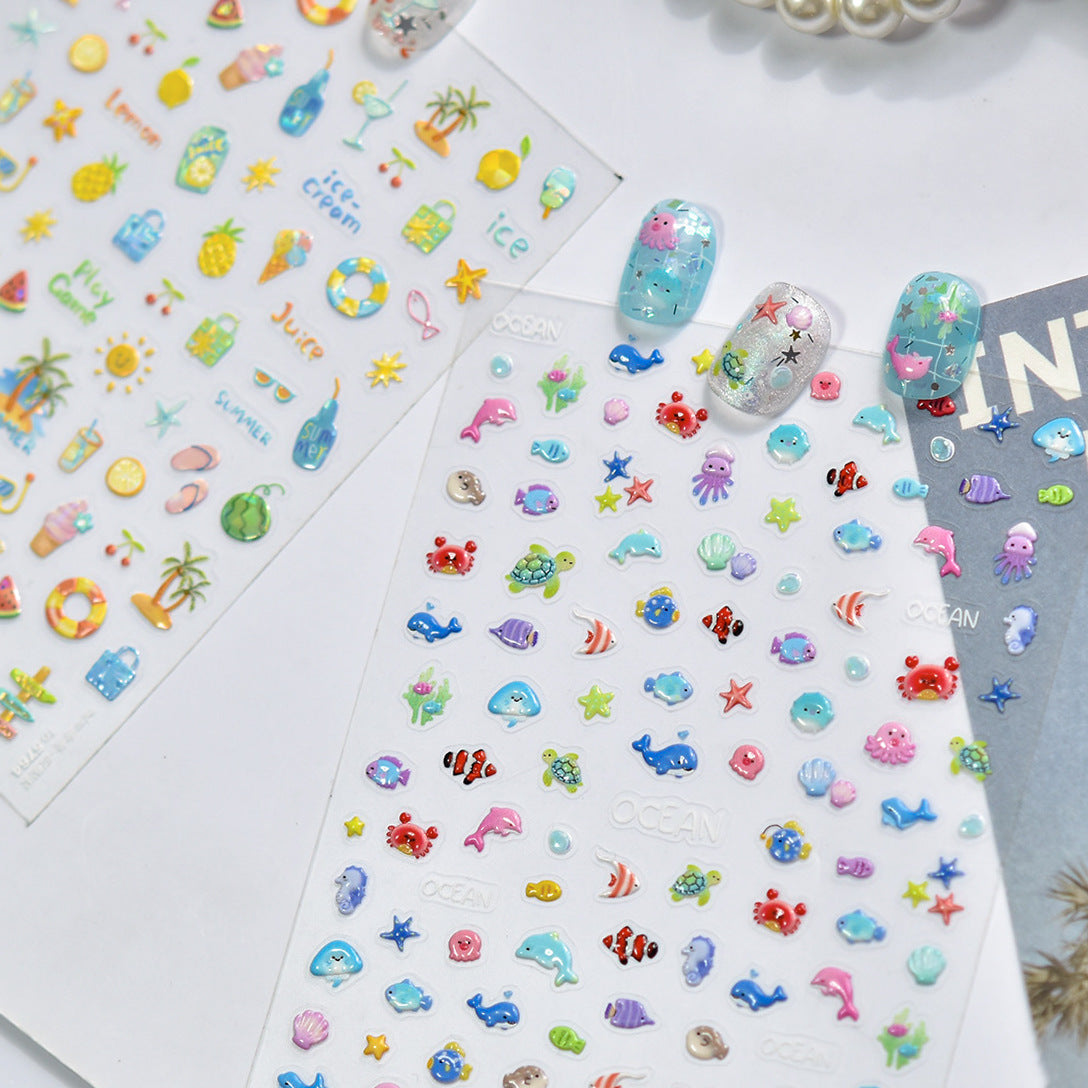 Hello Claws | Sweet Summer Mini Fish Nail Deco Sticker 