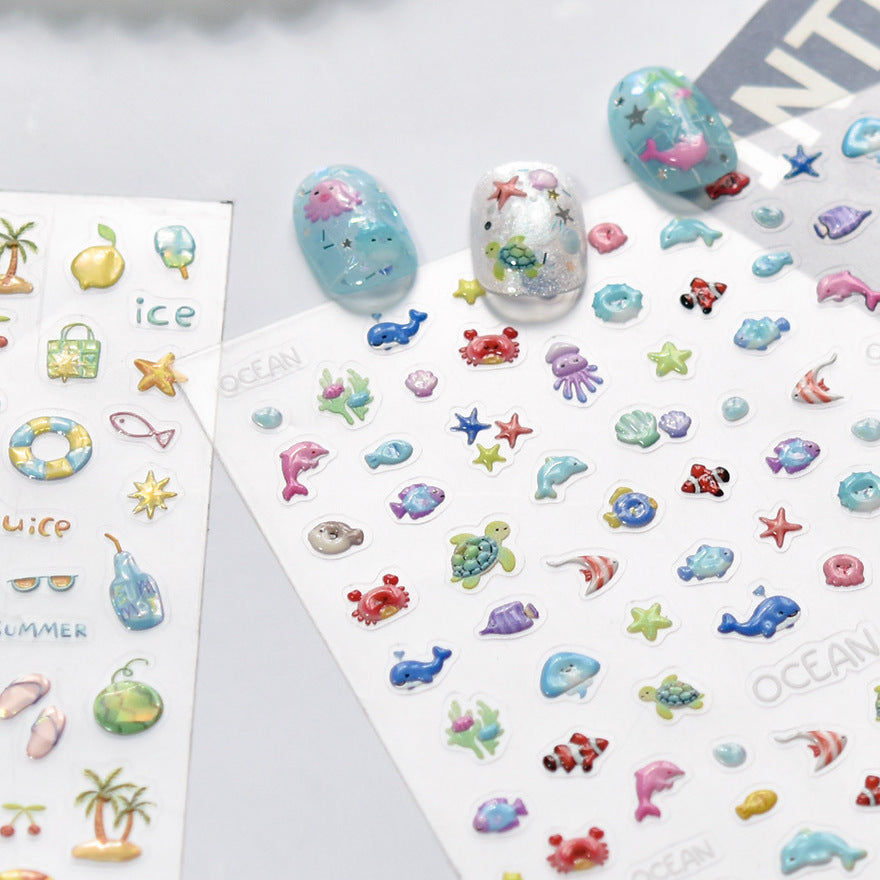 Hello Claws | Sweet Summer Mini Fish Nail Deco Sticker 