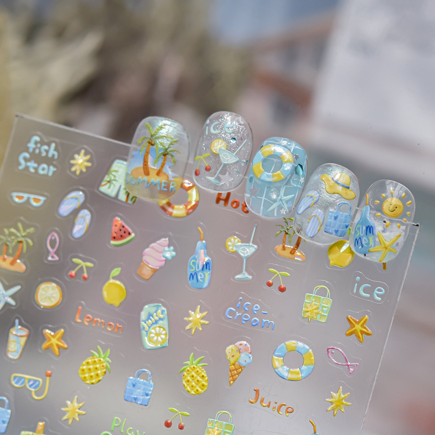 Hello Claws | Summer Juice Nail Deco Sticker 
