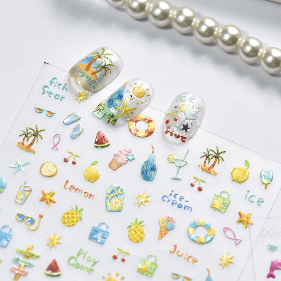 Hello Claws | Summer Juice Nail Deco Sticker 