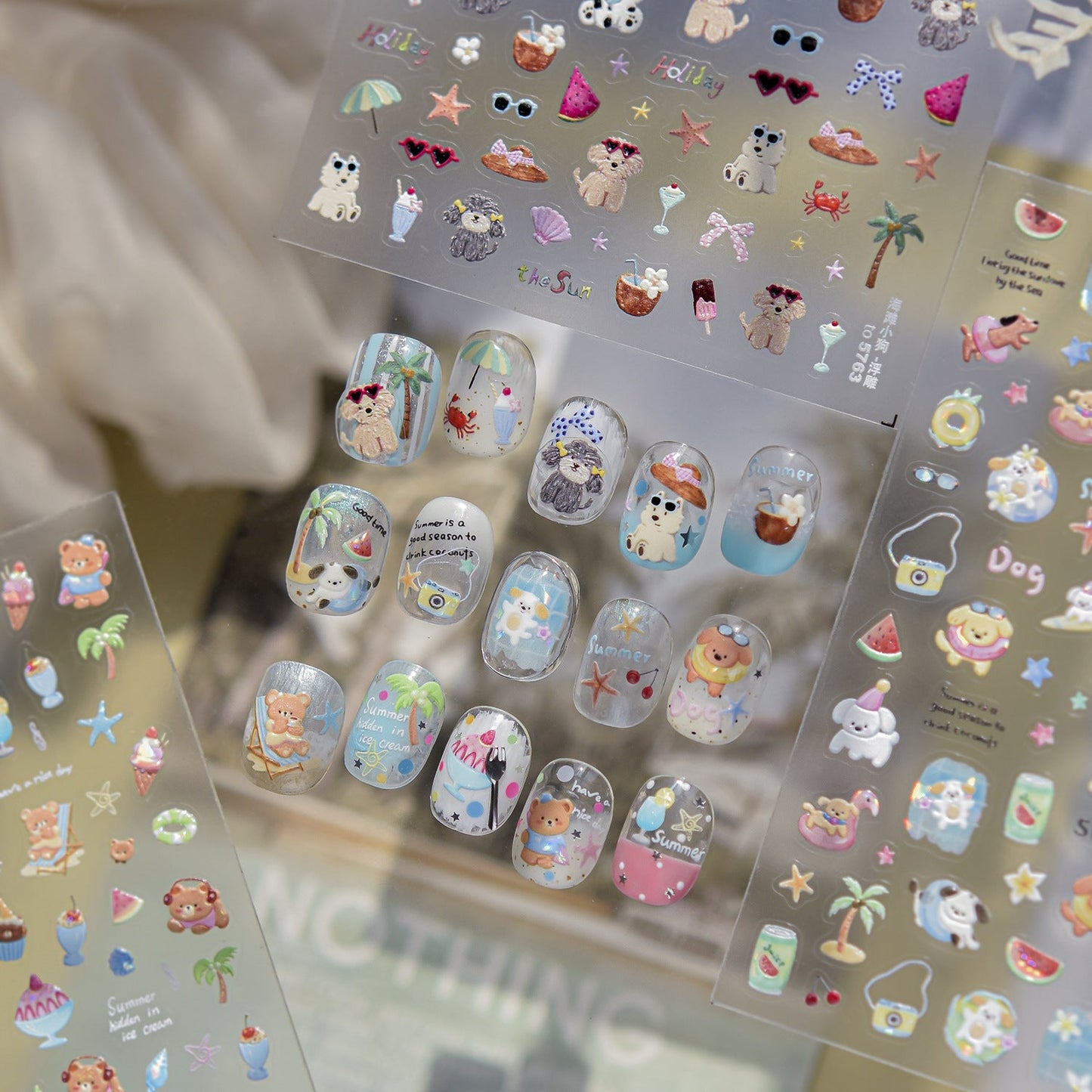 Hello Claws | Summer Puppy Birthday Party Nail Deco Sticker 
