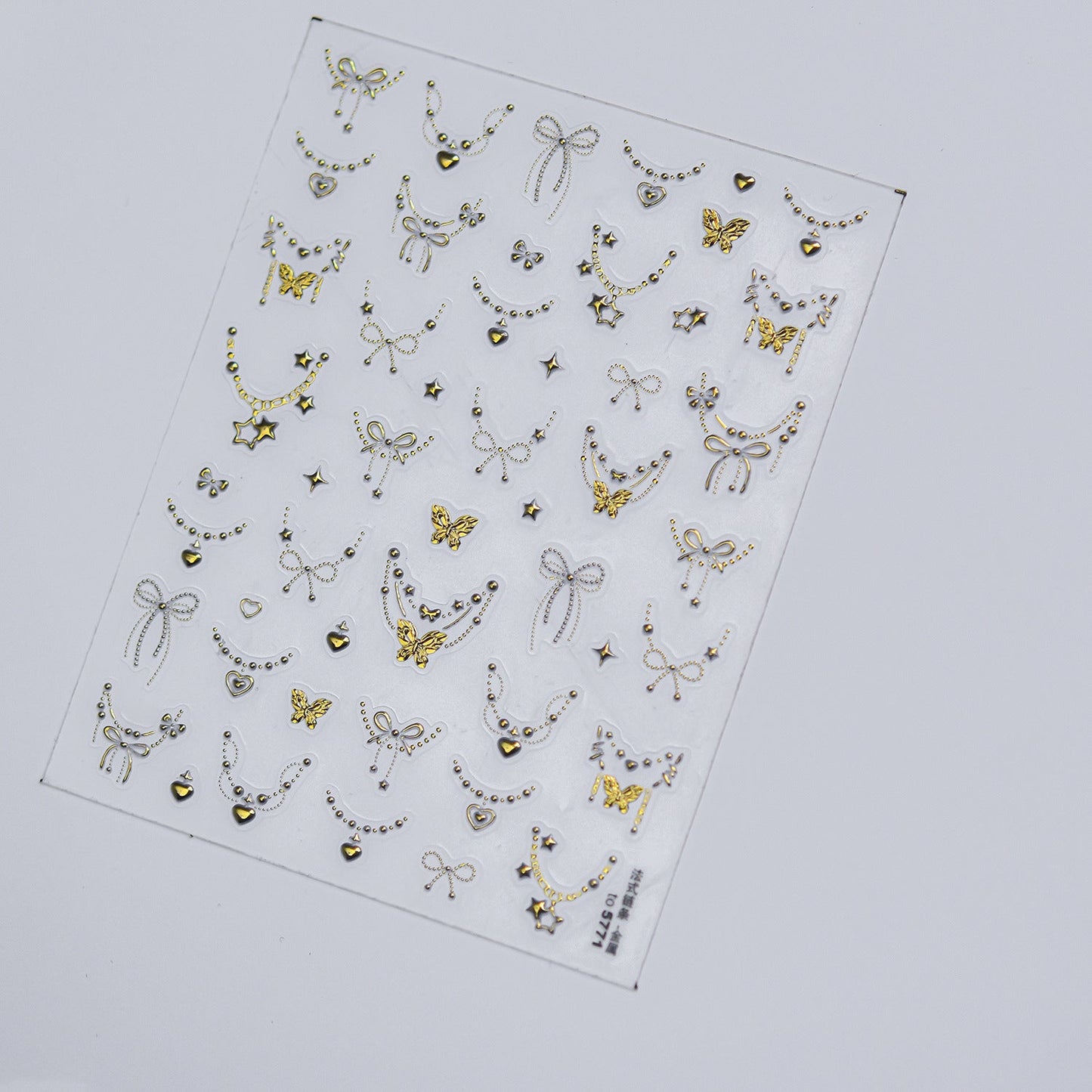 Hello Claws | Gold French-style Necklace Nail Deco Sticker 