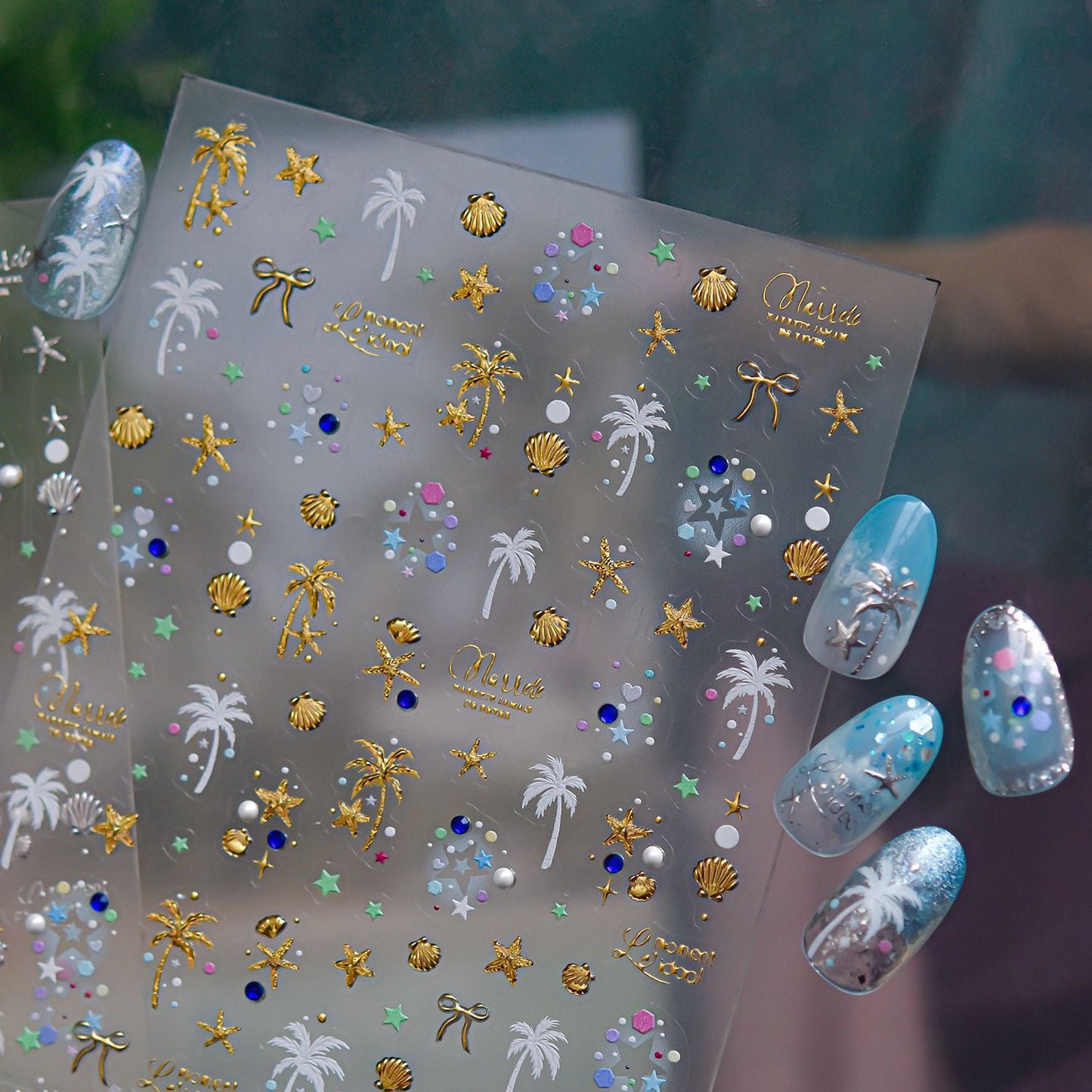 Hello Claws | Metallic Seashell Summery Beach Vibe Nail Deco Sticker (Copy) 