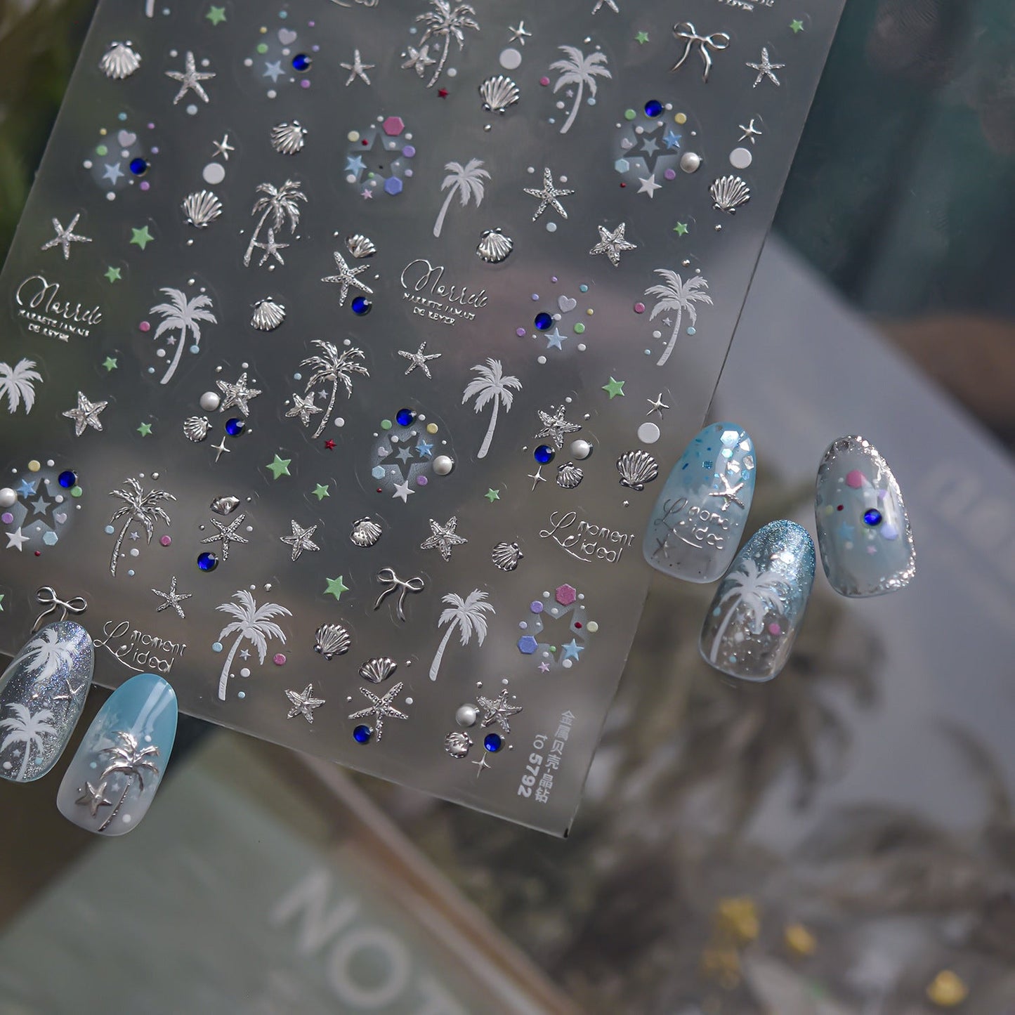 Hello Claws | Metallic Seashell Summery Beach Vibe Nail Deco Sticker 
