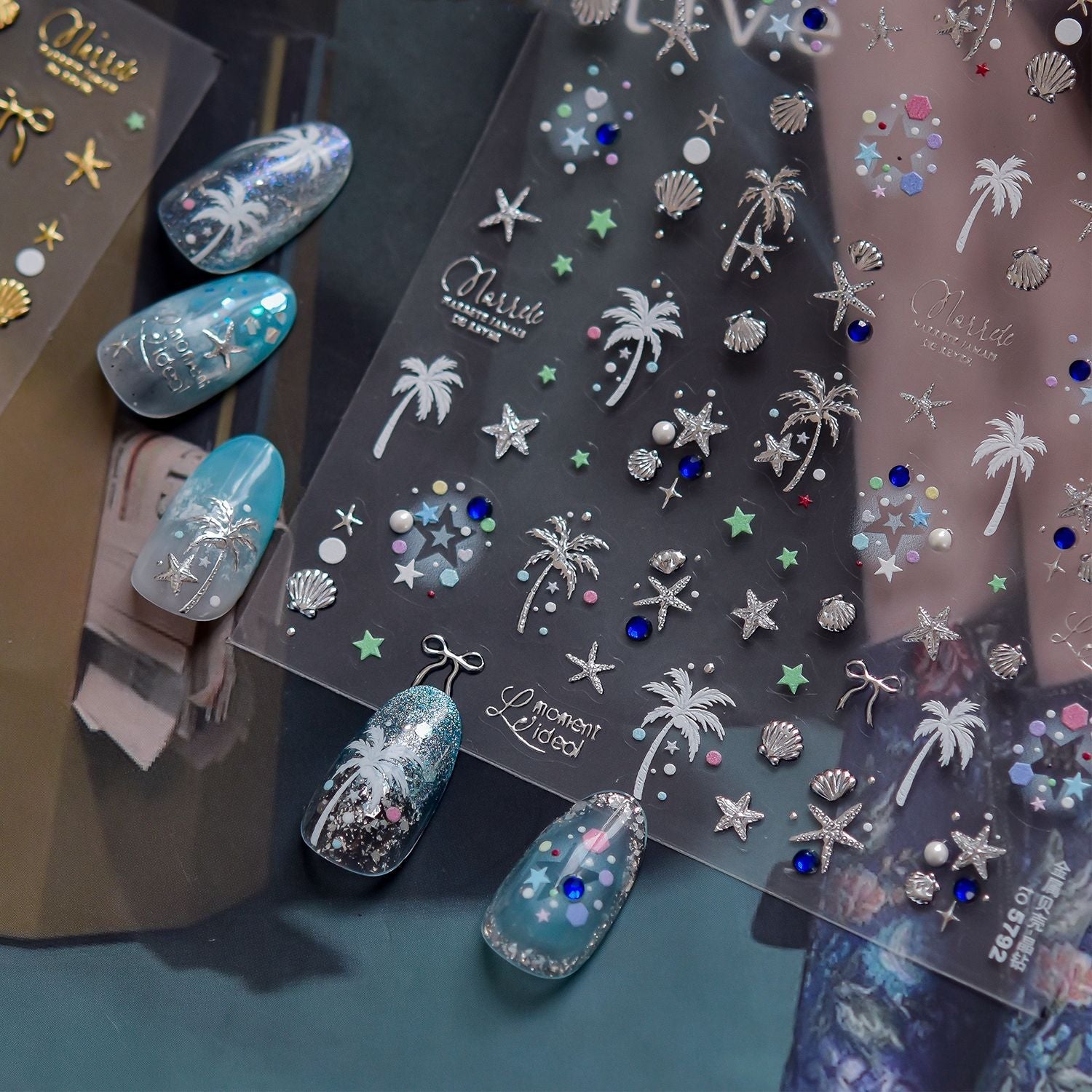 Hello Claws | Metallic Seashell Summery Beach Vibe Nail Deco Sticker 