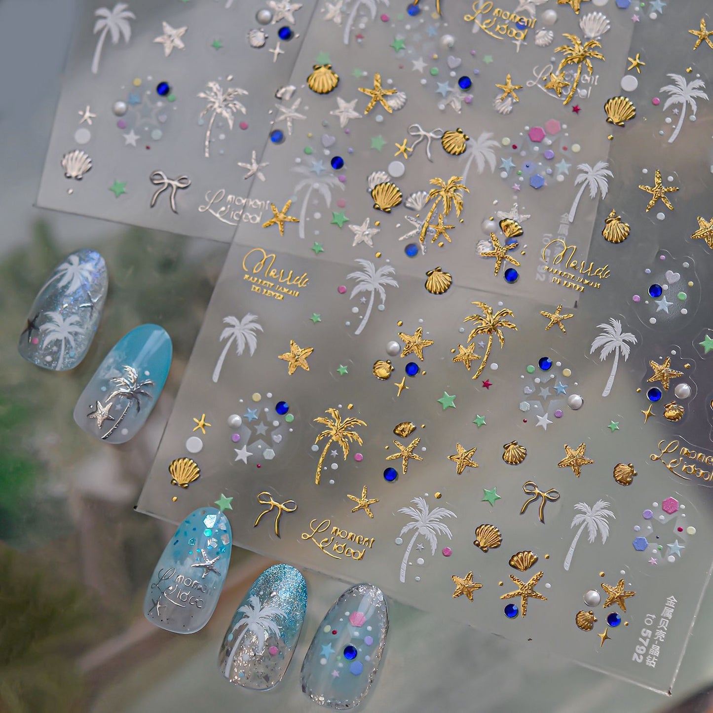 Hello Claws | Metallic Seashell Summery Beach Vibe Nail Deco Sticker (Copy) 