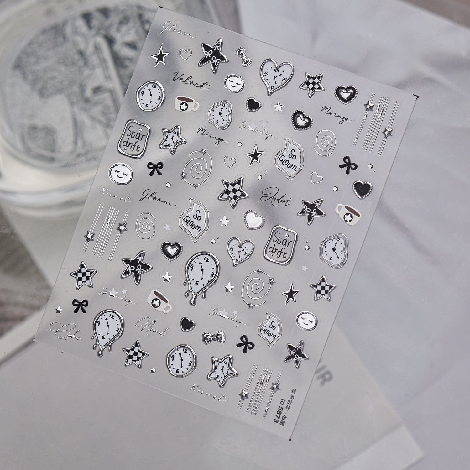 Hello Claws | Silver Cool Girl Nail Deco Sticker 
