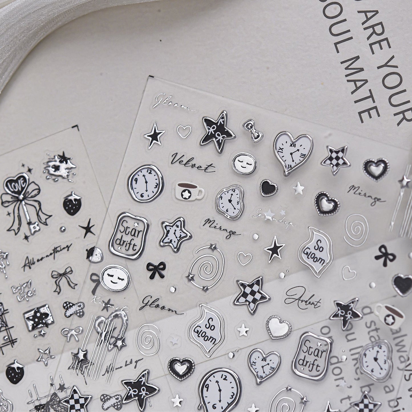 Hello Claws | Silver Cool Girl Nail Deco Sticker 