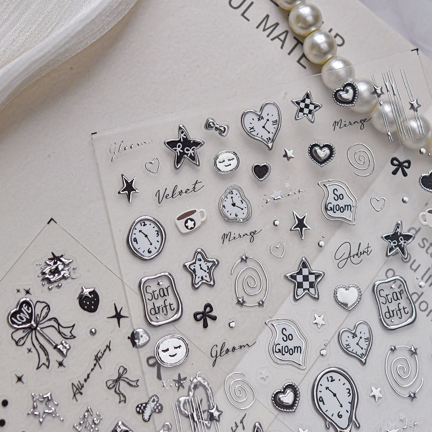Hello Claws | Silver Cool Girl Nail Deco Sticker 