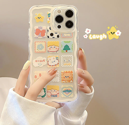 Little bear & bunny puzzle iPhone case