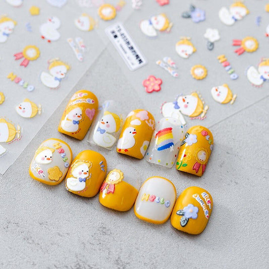 Hello Claws | Kawaii Duck Nail Deco Sticker