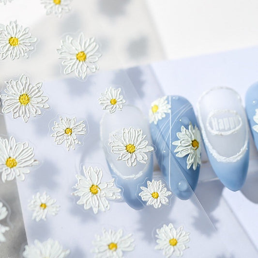 Hello Claws | White Daisy Nail Deco Sticker