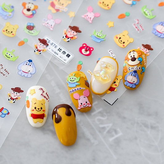Hello Claws | Cartoon Bear Winnie the Pooh Nail Deco Sticker