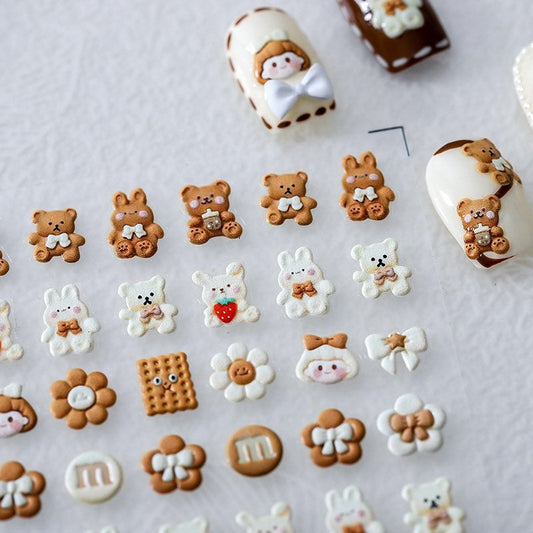 Hello Claws | Kawaii Bear Bunny Nail Deco Sticker