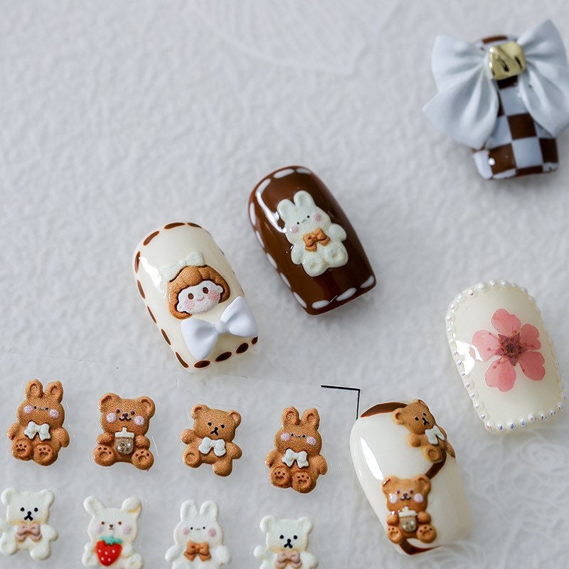 Hello Claws | Kawaii Bear Bunny Nail Deco Sticker