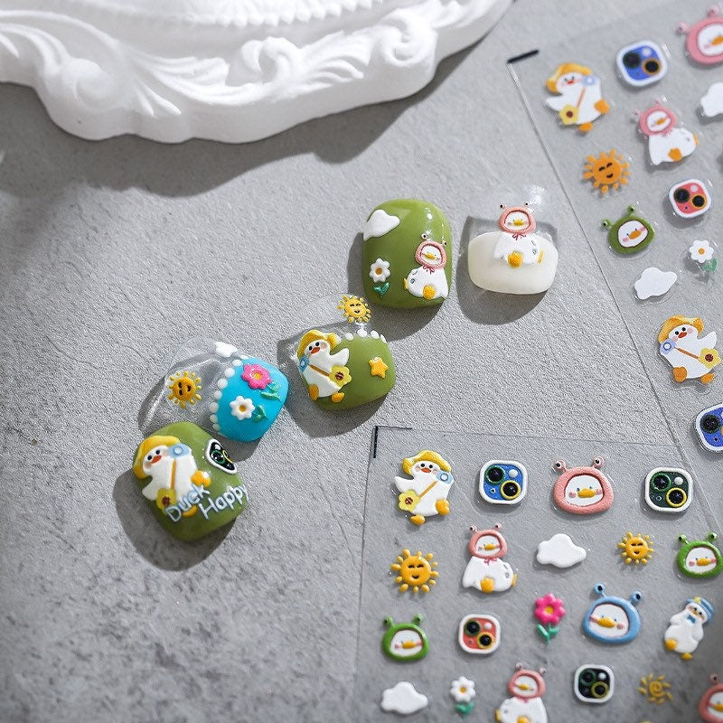 Hello Claws | Kawaii Duck Nail Deco Sticker