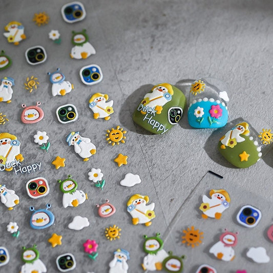 Hello Claws | Kawaii Duck Nail Deco Sticker