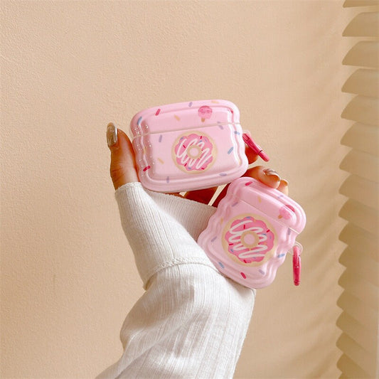 Pink Sweet Donut Airpods case | Korean AirPods Case