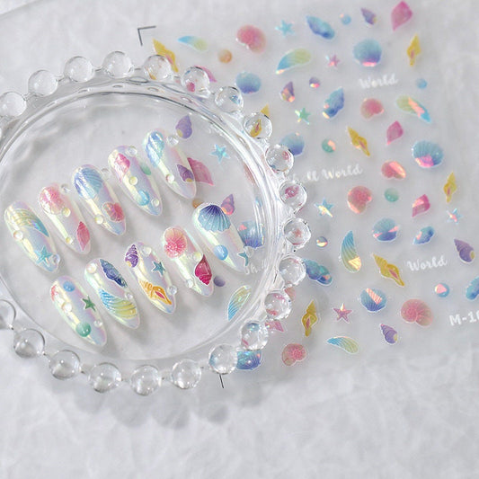 Hello Claws | Shell Pearl 5D Embossed Pattern Design Nail Deco Sticker