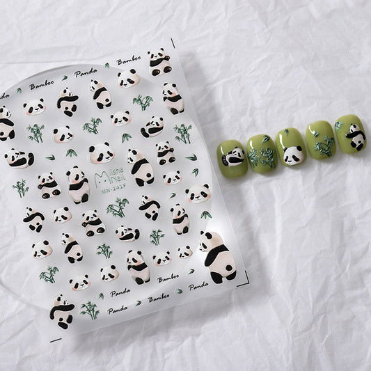 Hello Claws | Bamboo Panda 5D Embossed Pattern Design Nail Deco Sticker